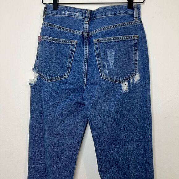 BDG Urban Outfitters Mom High Rise Distressed Holey Denim Jeans size 25 - Picture 7 of 7
